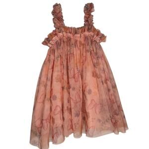 Disney Junior Minnie Tulle Party Dress Pink Birthday Girly Princess Girl 3T